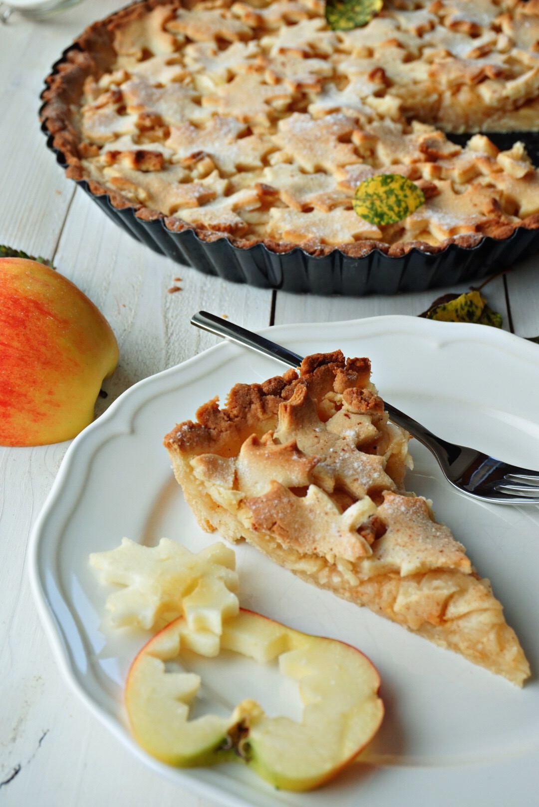 Gedeckter Apfelkuchen mit Marzipan-Mürbteig – Katrininthekitchen